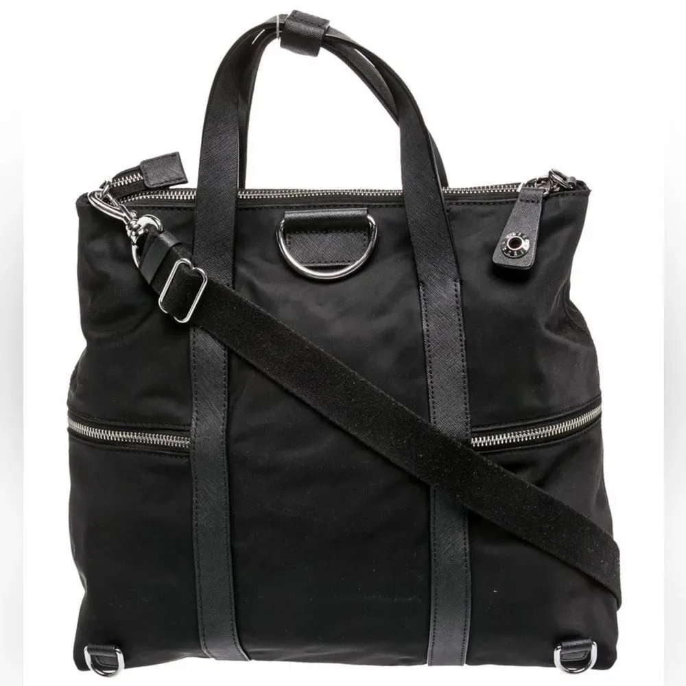 Henri Bendel Jetsetter Backpack - Black and Silver - Small